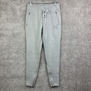 ASRV Mens M Light‎ Gray Sweat Pants Jogger Aesthetic Revolution Zip Hem Tapered